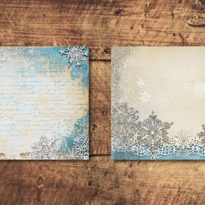 Snowflake Junk Journal Kit Winter Lace Background Journal Pages ...
