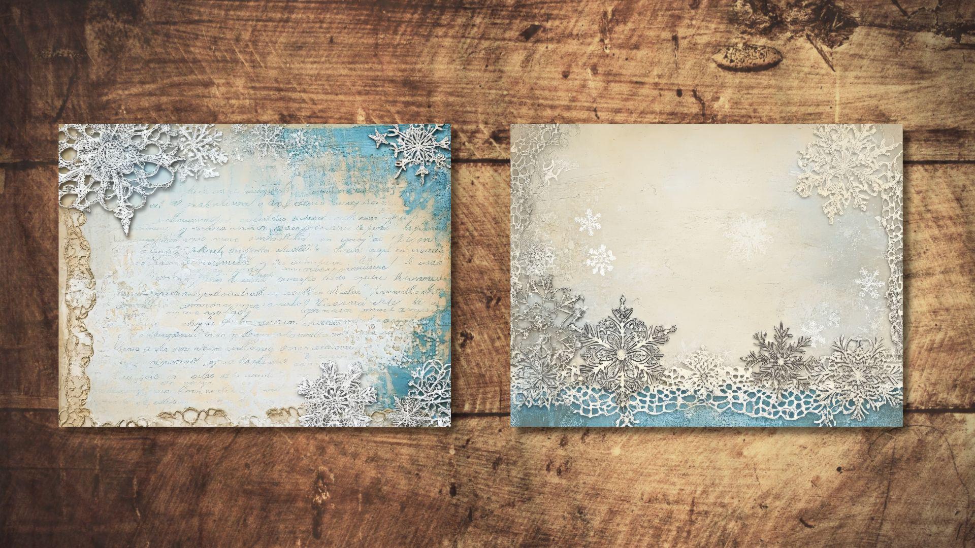 Snowflake Junk Journal Kit Winter Lace Background Journal Pages ...