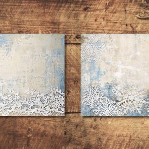 Snowflake Junk Journal Kit Winter Lace Background Journal Pages ...