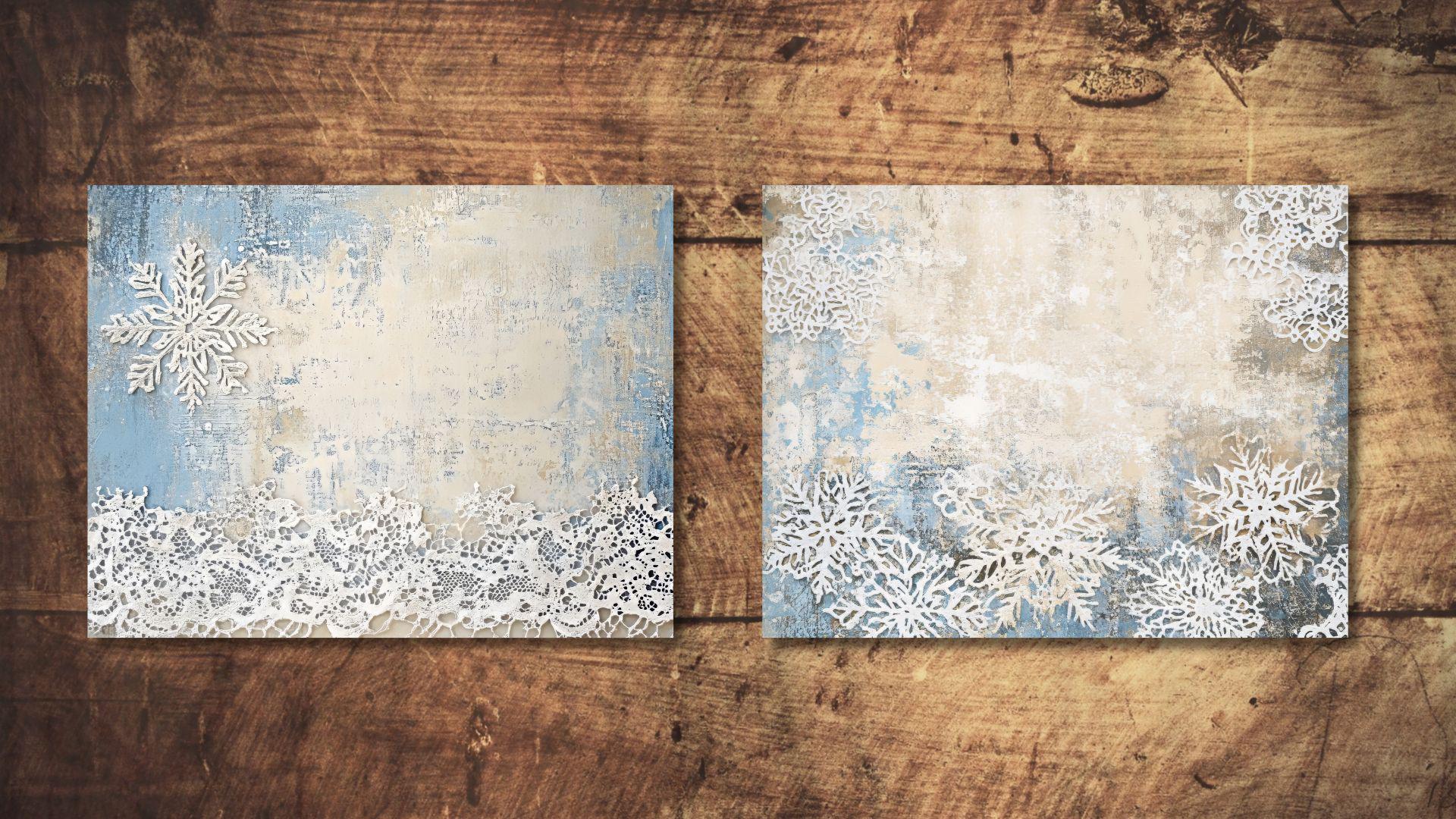 Snowflake Junk Journal Kit Winter Lace Background Journal Pages ...