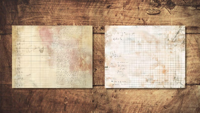 Vintage Ledger Junk Journal Kit Rustic Bills Journal Page Printable ...