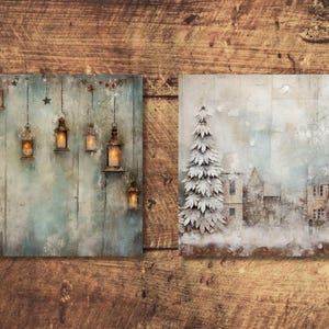 Christmas Junk Journal Kit Winter Village Vintage Ephemera Journal ...