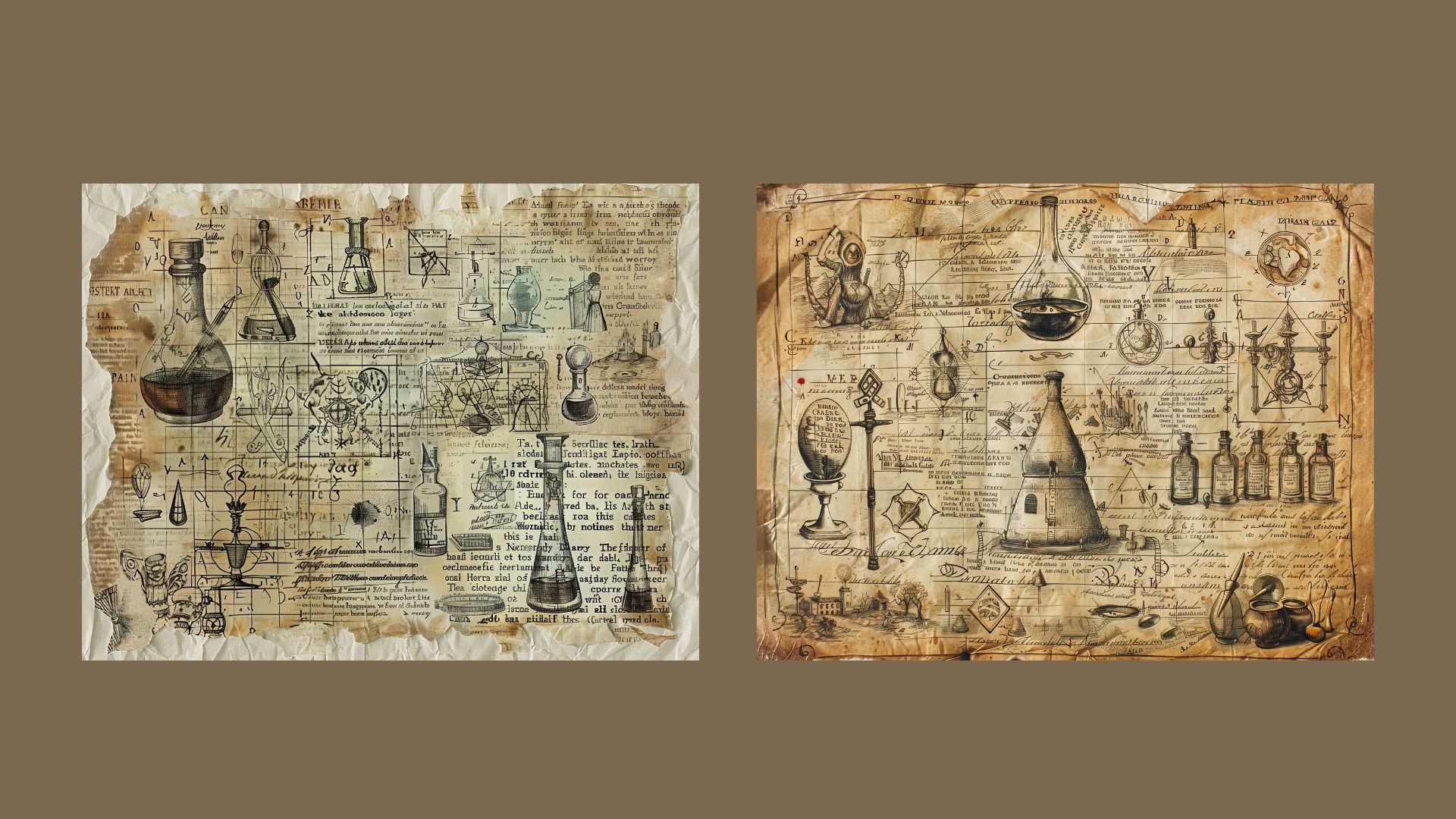 Alchemy Junk Journal Kit Apothecary Bottles Pages Watercolor Potions ...