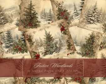 Christmas Junk Journal Kit Winter Village Vintage Ephemera Journal ...