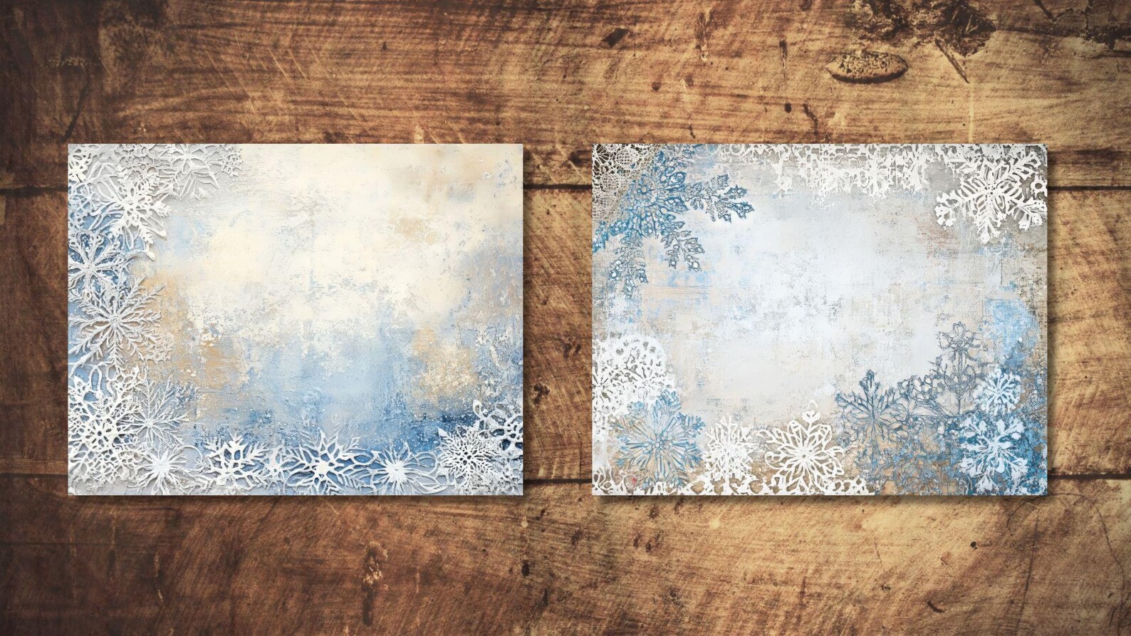 Snowflake Junk Journal Kit Winter Lace Background Journal Pages ...