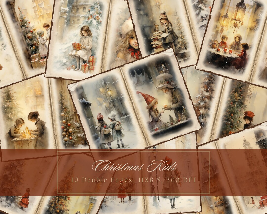 Christmas Magic Junk Journal Kit Winter Journal Digital Paper ...