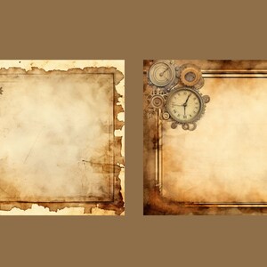 Steampunk Clocks Printable Junk Journal Pages Vintage Grunge Paper ...
