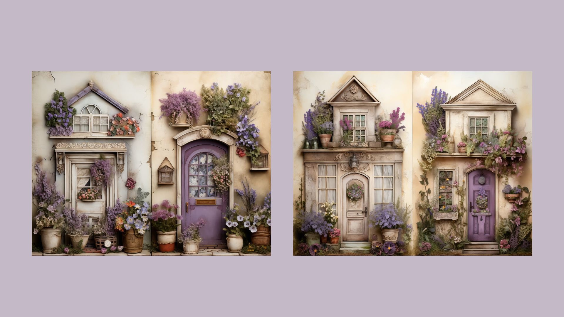 Pretty Houses and Flowers Junk Journal Kit Vintage Ephemera Journal ...