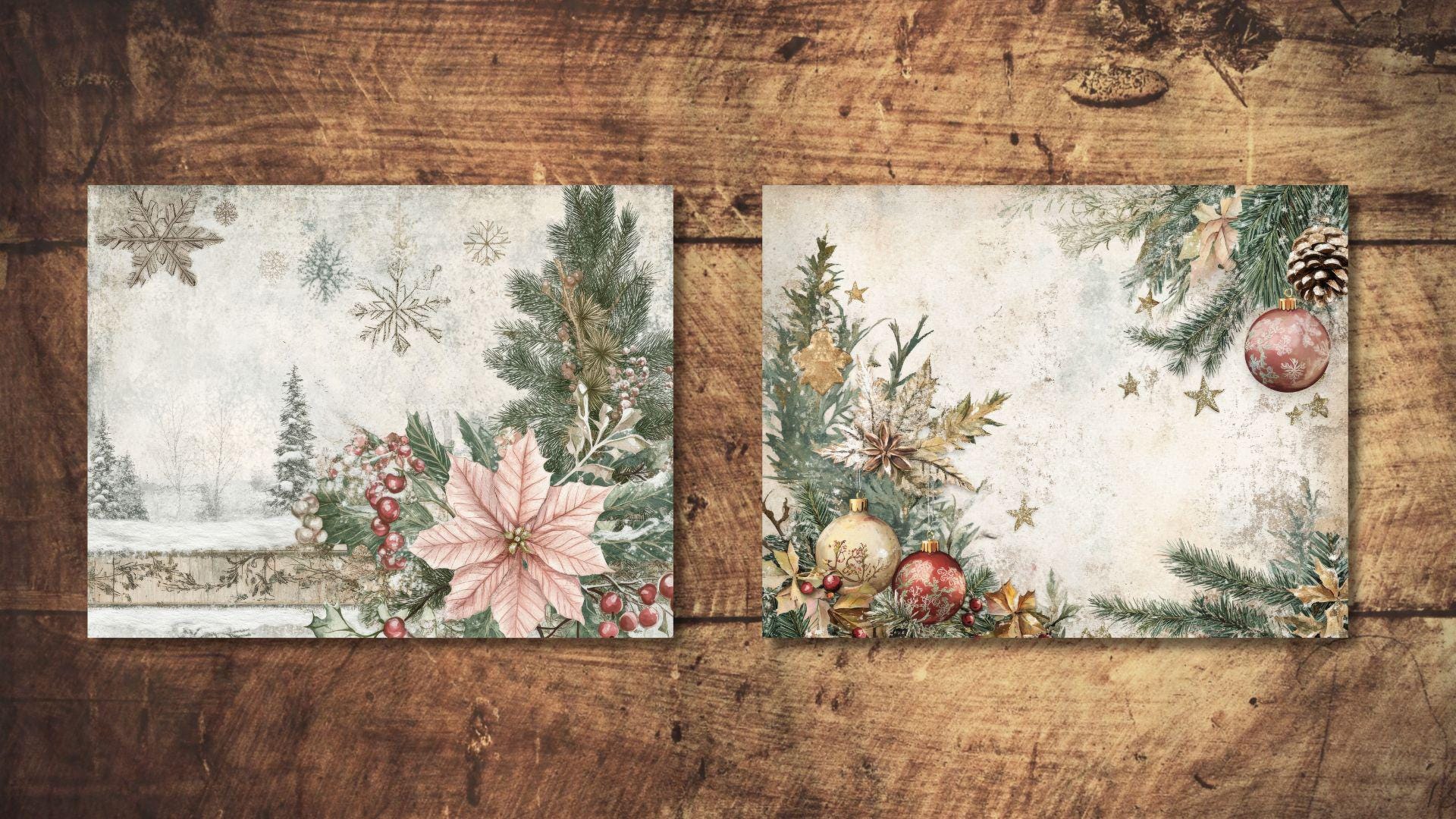 Christmas Stamperia Junk Journal Kit Pastel Vintage Ephemera Winter ...