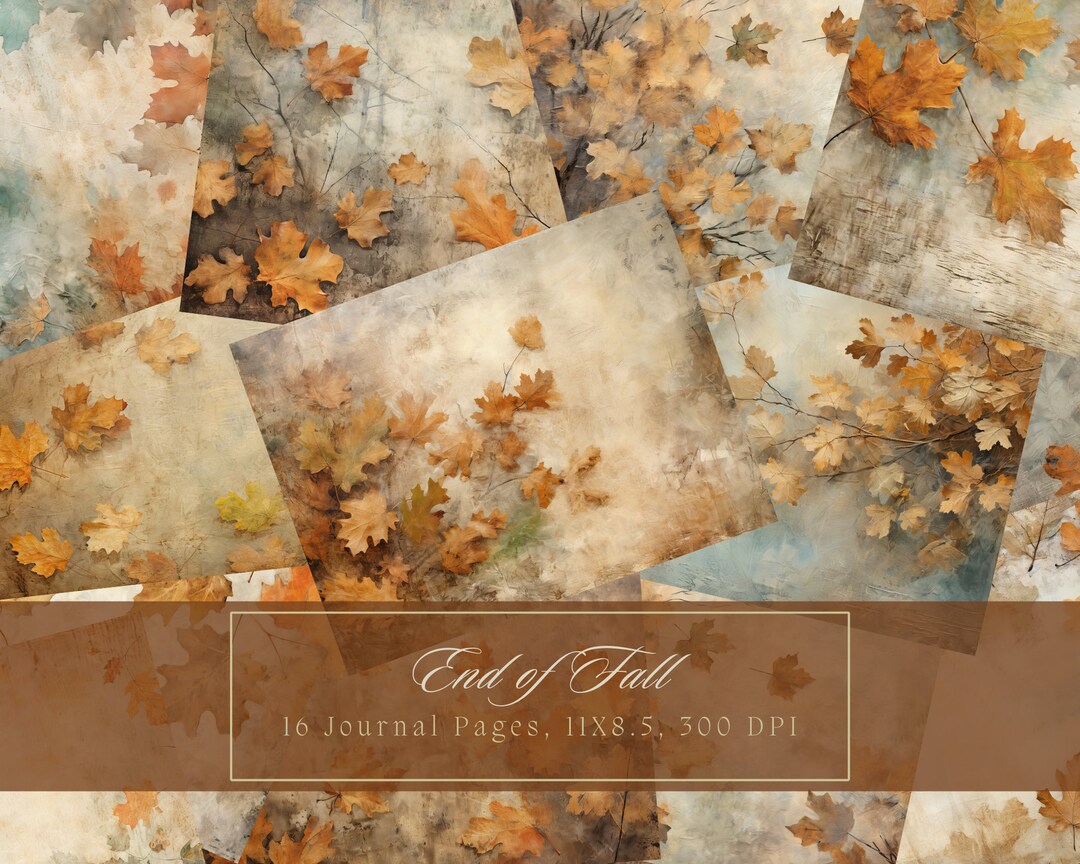 Autumn Leaves Junk Journal Kit Fall-inspired Vintage Ephemera Journal ...