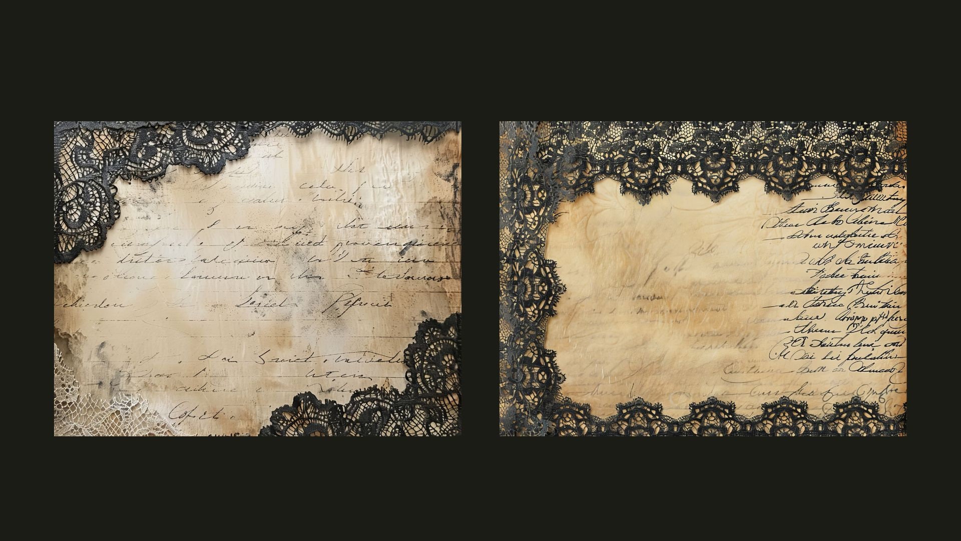 Gothic Lace Junk Journal Kit Vintage Shabby Chic Collage Sheets ...