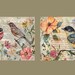 Watercolor Birds and Flowers Junk Journal Kit Vintage Ephemera Journal ...
