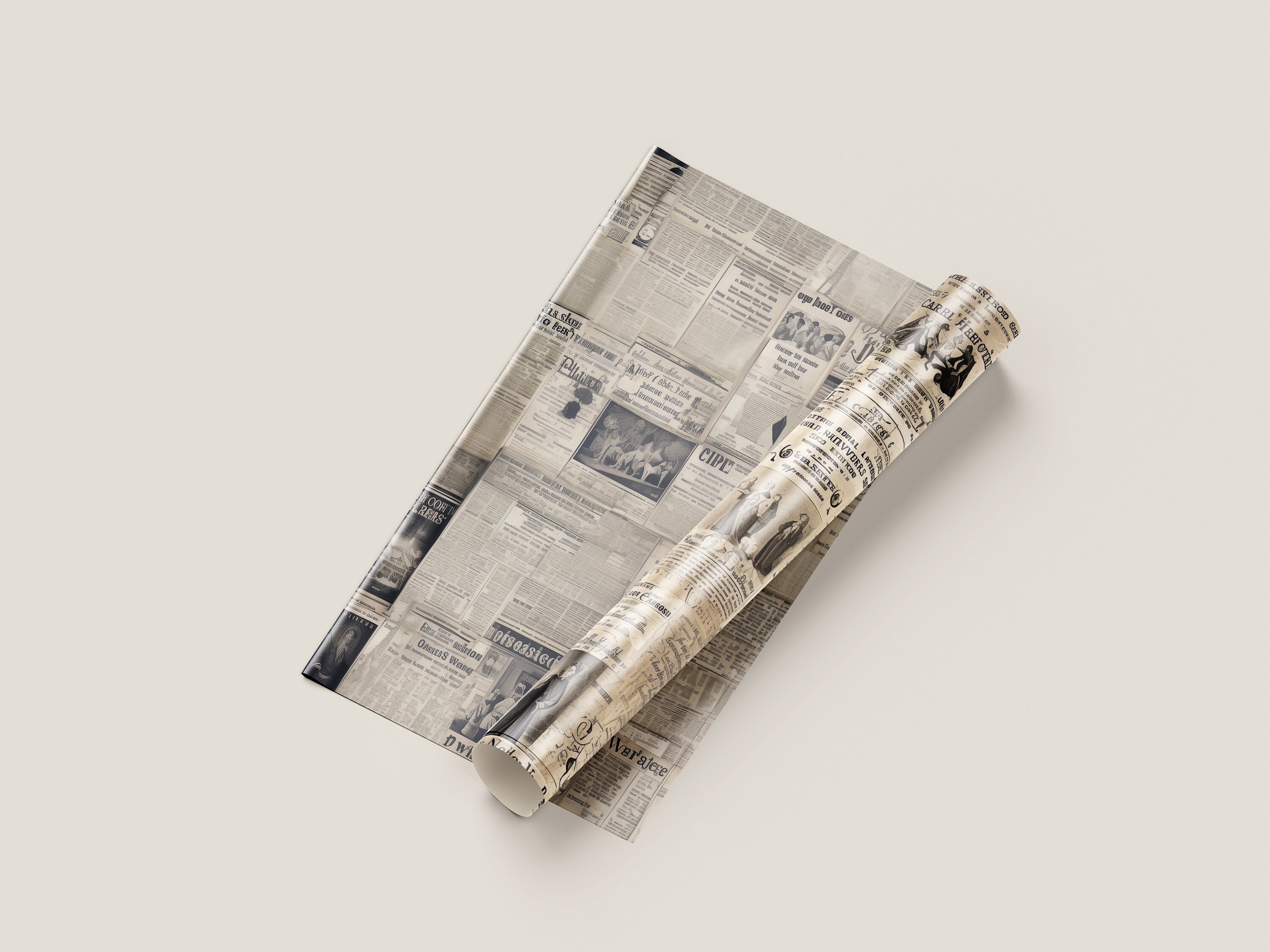 Newspaper Clippings Digital Paper Set Seamless Patterns Newspaper ...