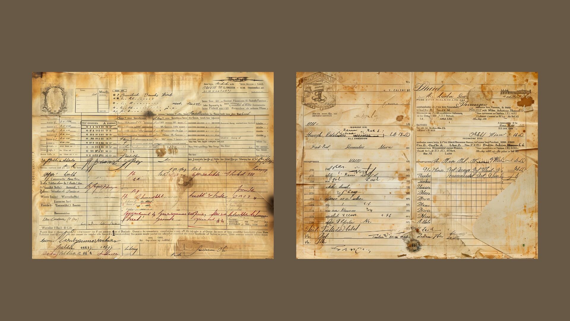 Vintage Bills Junk Journal Kit Rustic Ledger Journal Page Printable ...