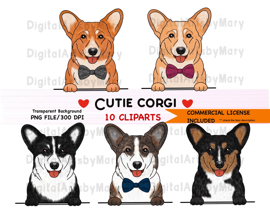 Corgi Dog Pet Sticker Clipart Corgi Printable Stickers Corgi Icon ...