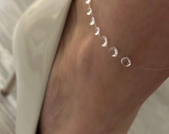 Pulsera de tobillo personalizada con forma de gota de agua