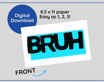 BRUH: Tarjeta imprimible de feliz cumpleaños