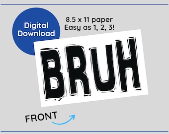 BRUH: Tarjeta imprimible de feliz cumpleaños