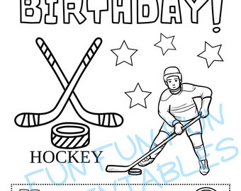 Biglietto di compleanno per lui, hockey su ghiaccio, per uomini e donne
