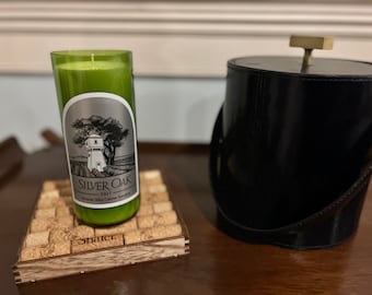 Silver Oak Wine Bottle Candle