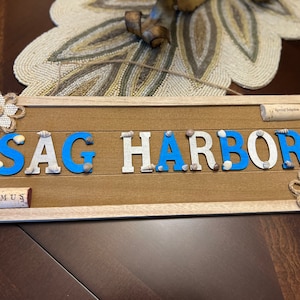 Wooden Sag Harbor Sign