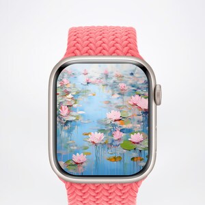 Abstract Floral Apple Watch Wallpaper Minimalist Smartwatch Background Oil Painting Wallpaper Botanical Aesthetics Screensaver Digital ONLY