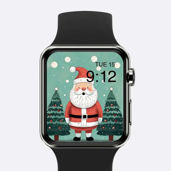 Retro Santa Apple Watch Christmas Watch Face Festive Watch