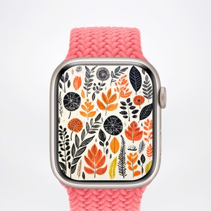 Fall Leaves Apple Watch Wallpaper Autumn Watch Face Fall Background Autumn Leaf Watch Face Fall Vibes Autumn Aesthetic Digital ONLY