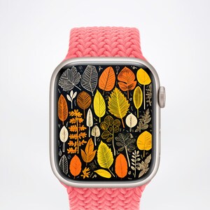 Foglie autunnali Apple Watch Sfondo Autunno Orologio quadrante Autunno Smartwatch Sfondo Ghianda Orologio quadrante Vibrazioni autunnali Estetica autunnale SOLO digitale