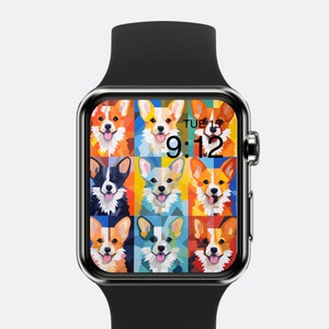 Kawaii Corgi Apple Watch Wallpaper Dog Lover Watch Face Pet Watch Wallpaper Corgi Watch Background Dog Mom Watch Dog Aesthetics Digital ONLY