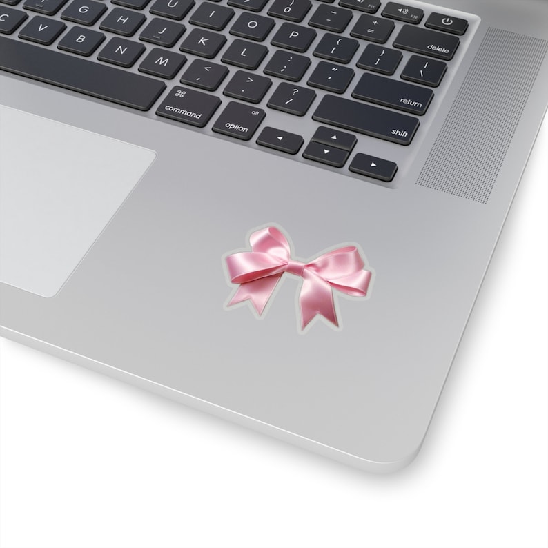 Pink Ribbon Bow Sticker - Etsy