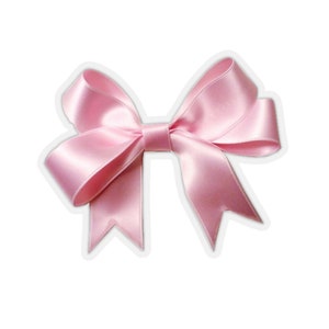 Sticker roze strik
