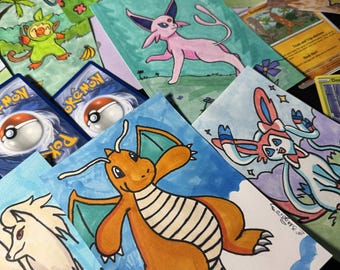 Handritat Pokémon-konstpaket | MYSTERIUMÖVERRASKNINGSPAKET! | Bonussamlarkort | Anpassade förfrågningar tillgängliga