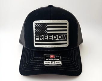 FREEDOM American Flag Patch Hat | Richardson 112 Trucker Cap