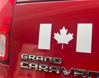 Show Your Canadian Pride with 2 Flag Decals for Car or Laptop