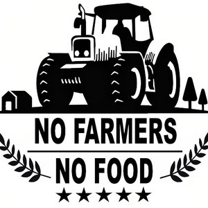 No farmer no food | sticker