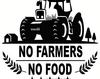 No farmer no food | sticker