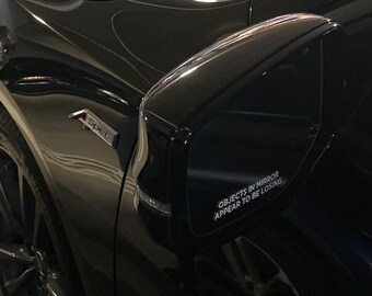 Objects In Mirror Appear To Be Losing Vinyl Decal  Side View Mirror Decal | Racing Decal |