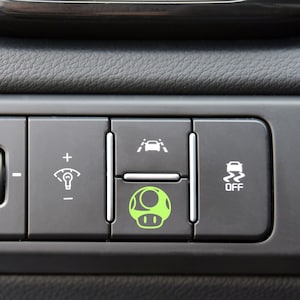 Car blank button stickers | Mushroom Retro  | car stickers