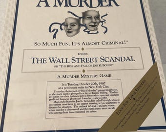 Cómo organizar un juego de asesinatos / Caja misteriosa para fiestas con juegos canadienses vintage de los años 80 / Edición de coleccionista de juegos de rol para cenas retro - Almost Criminal