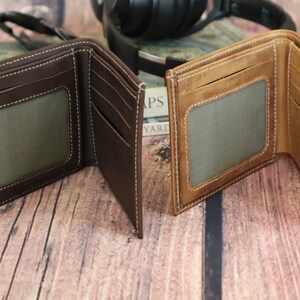 Valentine&#39;s Day Gift for Him, Engraved Men&#39;s Leather Wallet, Personalized Slim Wallet, Customized Leather Wallet, Engraved Leather Wallet
