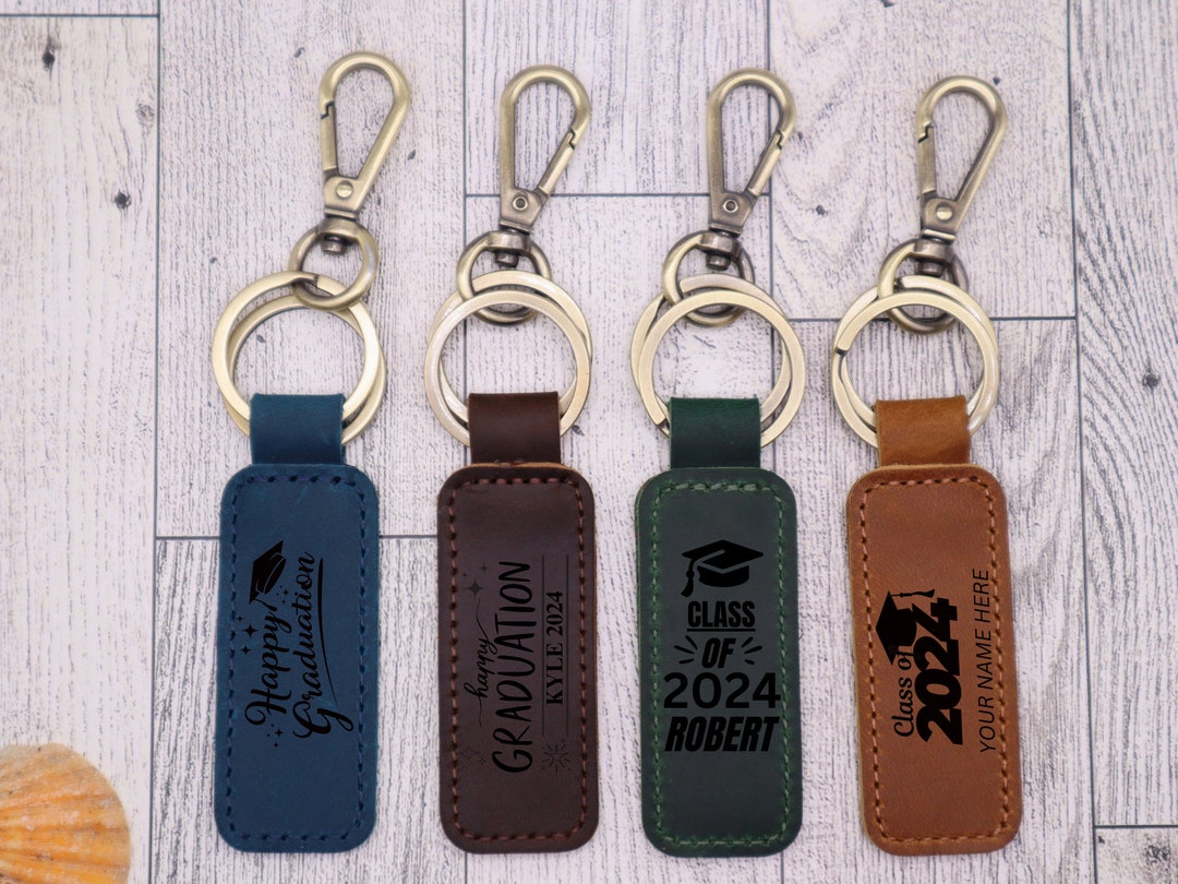 Leather Keychain Graduation Gift for Class of 2025 Seniors With ...