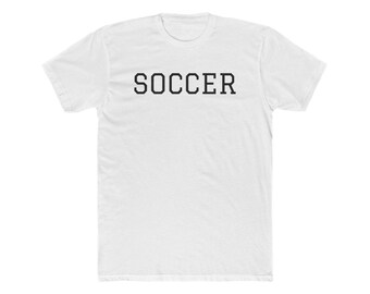 Camiseta de fútbol con estampado / Cuello redondo de algodón ligero