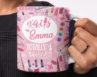 Personalized Nail Art Mug: Custom Nail Tech Gift