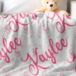Personalized Soft Flamingo Baby Blanket, Adorable Pink Flamingo Design Cozy for Newborns, Infants & Toddlers Perfect Baby Shower Gift