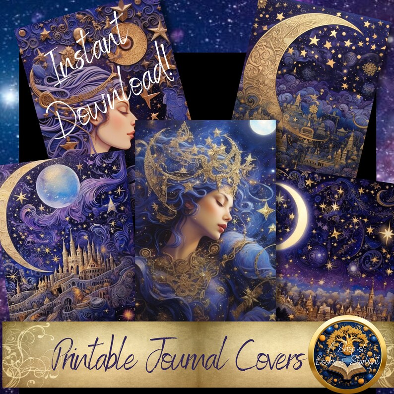 Enchanting Night Court Faery Realm Printable Journal Covers Fantasy ...