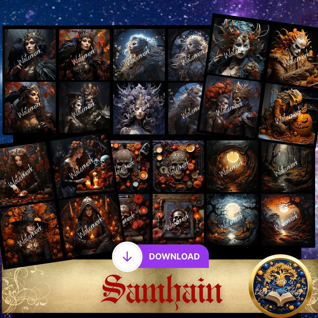 Samhain Goddess Celtic Halloween Spooky Magical Otherworld Fall Faery ...