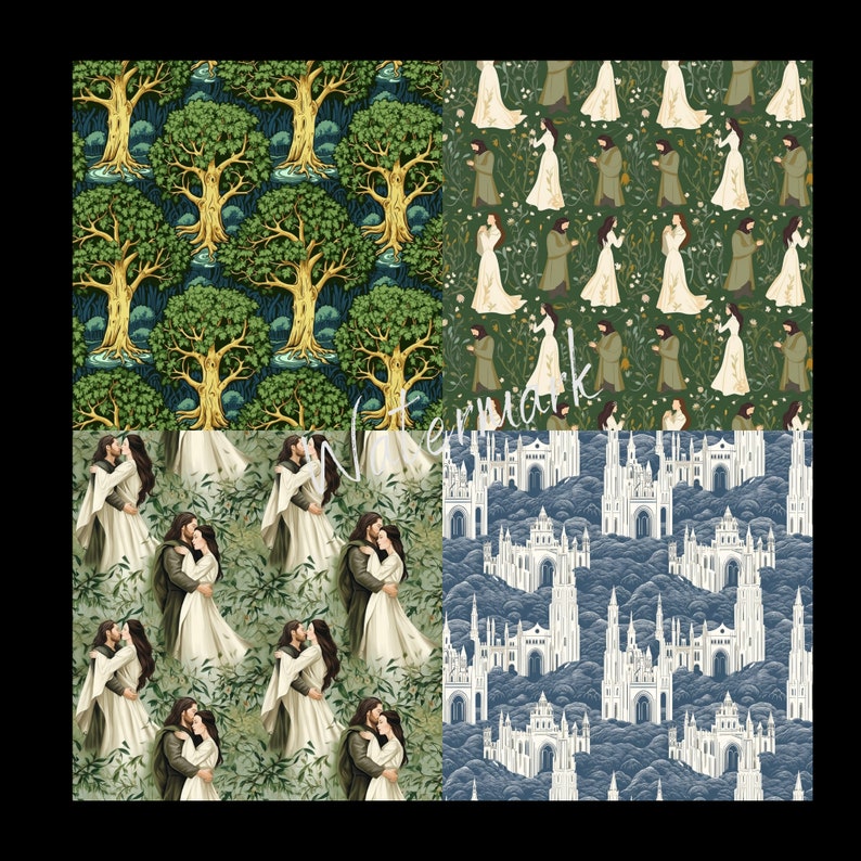 Lord of the Rings Wallpaper Lord of the Rings Repeating Pattern LOTR ...