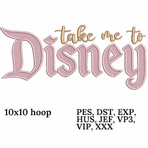 Disney Instant Machine Embroidery Design, Gift For Her, Instant Download, 10x10 hoop