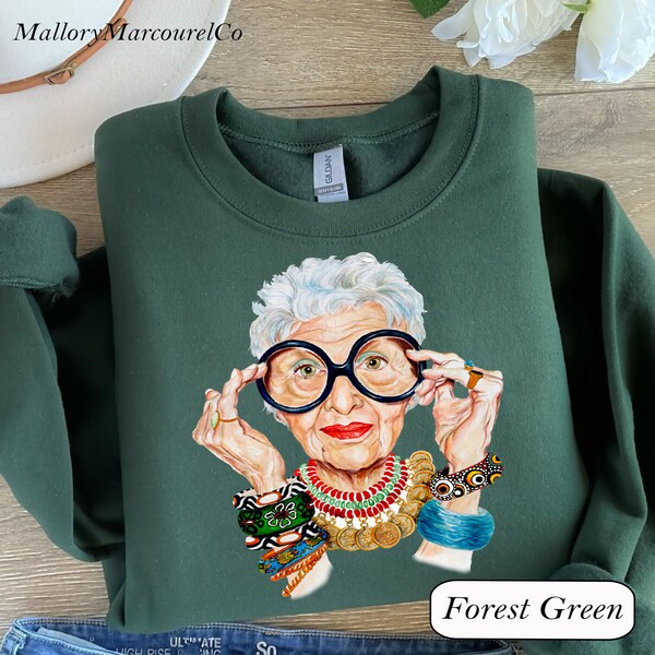 Iris Apfel Shirt, Moda Icon Rememberance Shirt, RIP Iris Apfel Shirt, Iris Aphel Fan Gift, Iris Apfel T-Shirt, RIP Iris Apfel 1921 - 2024